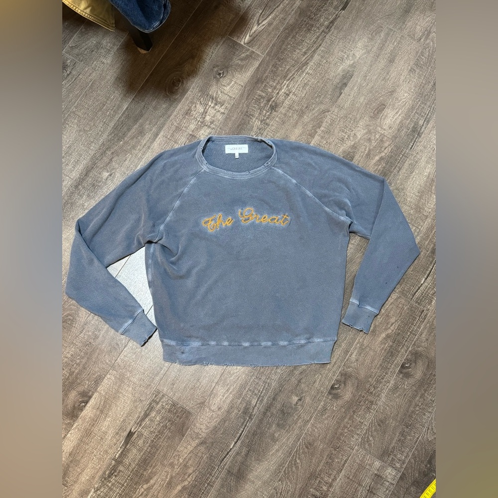 The Great College Crew - embroidery - vintage blue - size 0 (XS)